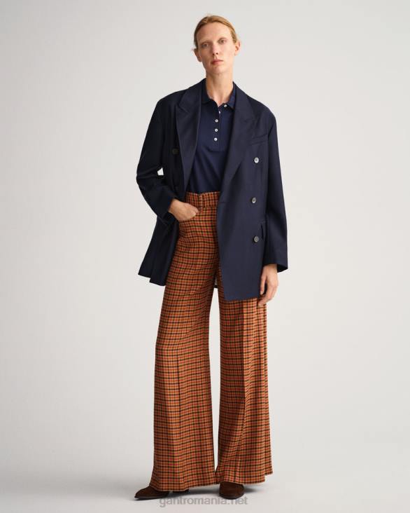 tricou polo cu guler piqué cu detaliu 888T602 albastru de seară GANT femei