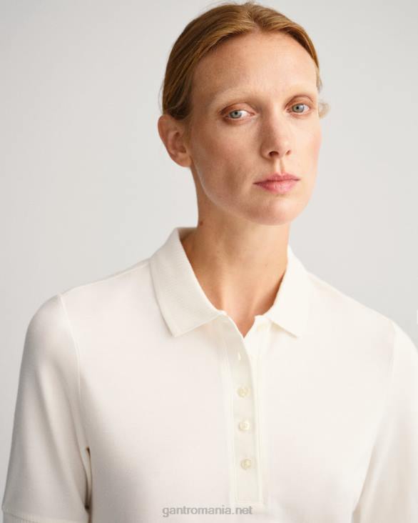 tricou polo cu guler piqué cu detaliu 888T605 coaja de ou GANT femei