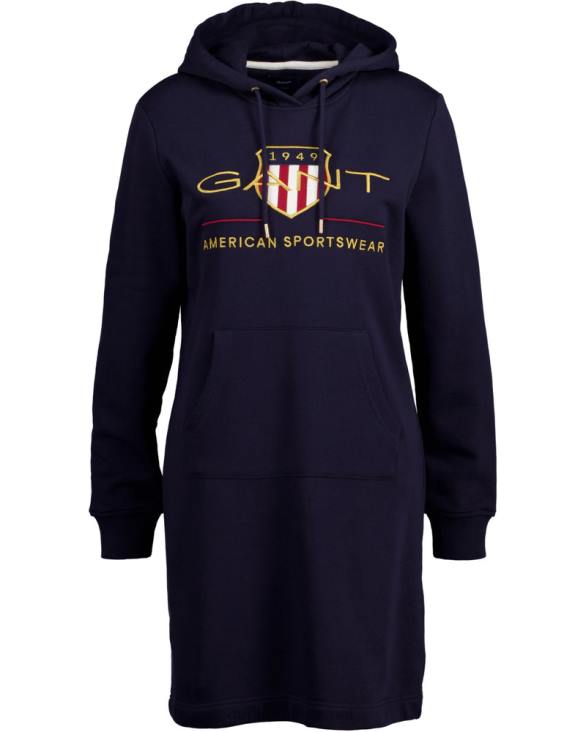 archive shield rochie cu gluga 888T648 albastru de seară GANT femei