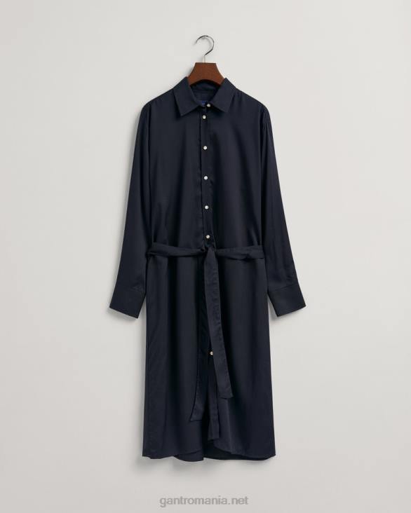 rochie cămașă în formă de a 888T646 albastru de seară GANT femei