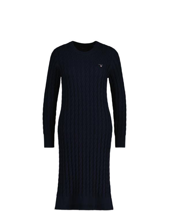 rochie cu cablu răsucite 888T645 albastru de seară GANT femei