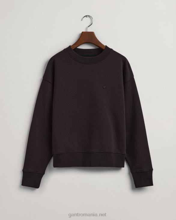 hanorac icon g essential cu gâtul rotund 888T717 negru de abanos GANT femei