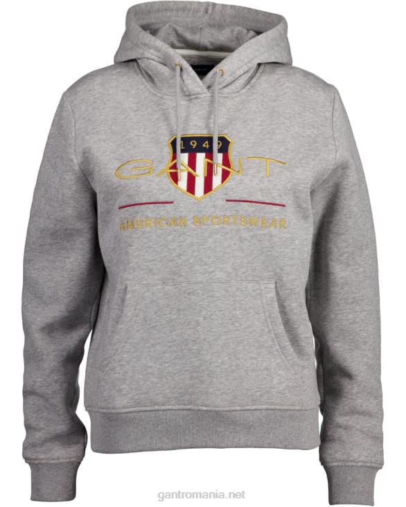 hanorac pentru femei archive shield 888T724 melange gri GANT femei