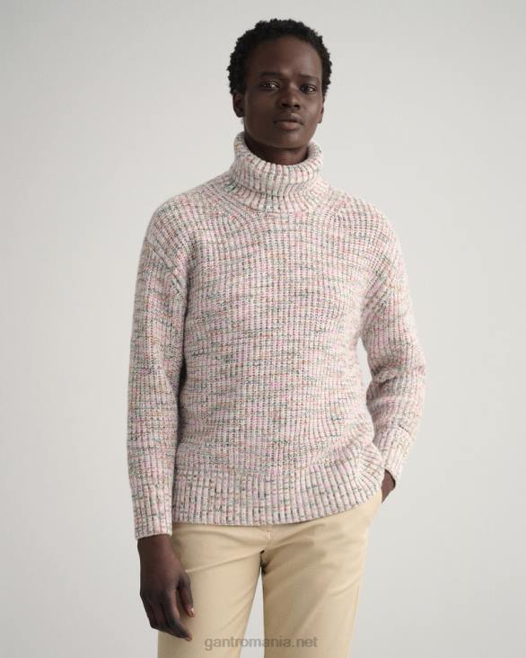 pulover cu guler rulat multicolor 888T656 cremă GANT femei