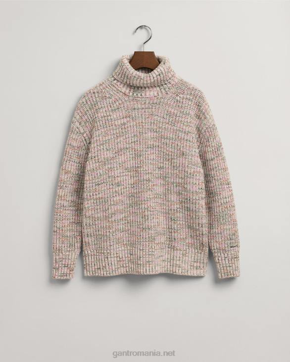 pulover cu guler rulat multicolor 888T656 cremă GANT femei
