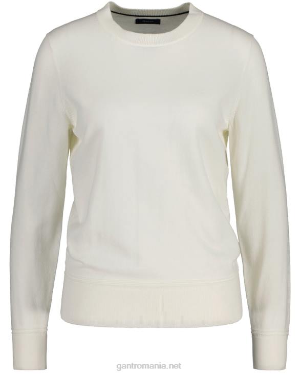 pulover ușor din bumbac cu gâtul turnul 888T680 coaja de ou GANT femei