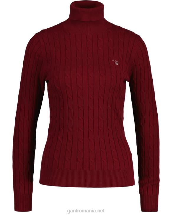 pulverizator cu cablu din bumbac elastic 888T708 roșu cabernet GANT femei