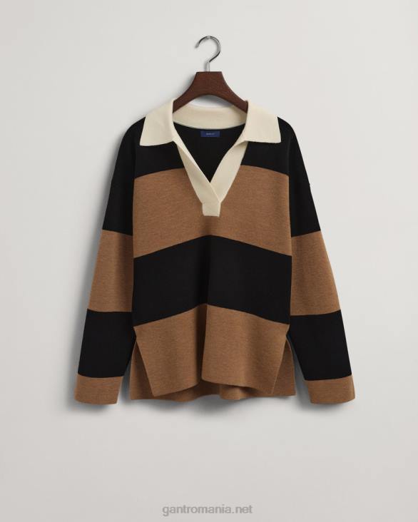 rugăt greu în dungi 888T658 nucă prăjită GANT femei