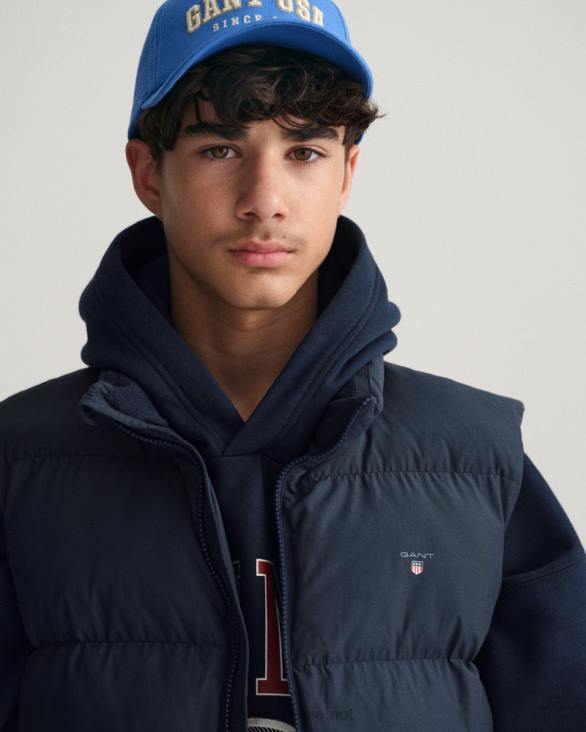 vestă puf pentru adolescenți 888T870 albastru de seară GANT tineret