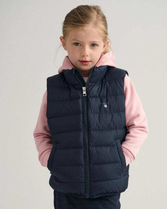 vestă puf pentru copii 888T869 albastru de seară GANT tineret