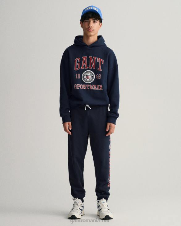 pantaloni de scut pentru adolescenți 888T827 albastru de seară GANT tineret