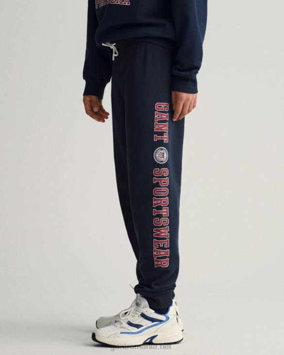 pantaloni de scut pentru adolescenți 888T827 albastru de seară GANT tineret