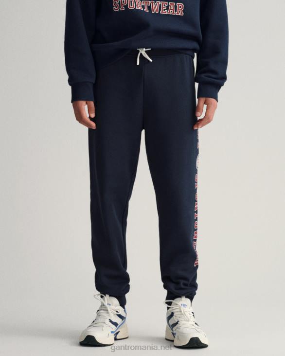 pantaloni de scut pentru adolescenți 888T827 albastru de seară GANT tineret