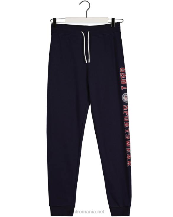 pantaloni de scut pentru adolescenți 888T827 albastru de seară GANT tineret