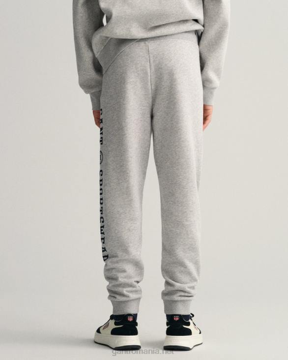 pantaloni de scut pentru adolescenți 888T828 melange gri deschis GANT tineret