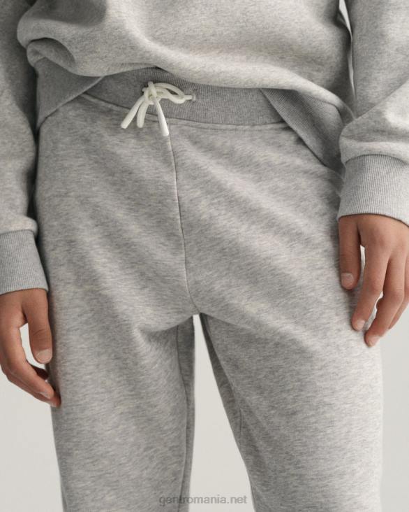 pantaloni de scut pentru adolescenți 888T828 melange gri deschis GANT tineret