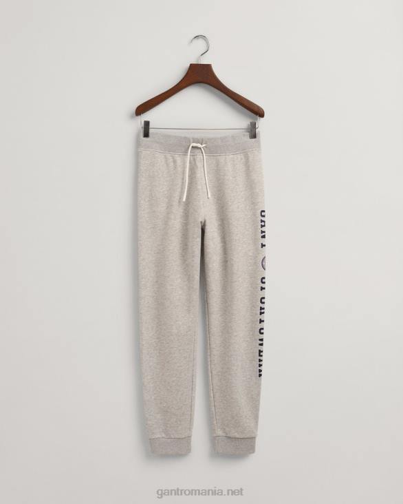 pantaloni de scut pentru adolescenți 888T828 melange gri deschis GANT tineret