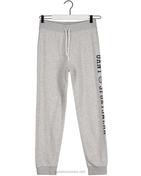 pantaloni de scut pentru adolescenți 888T828 melange gri deschis GANT tineret