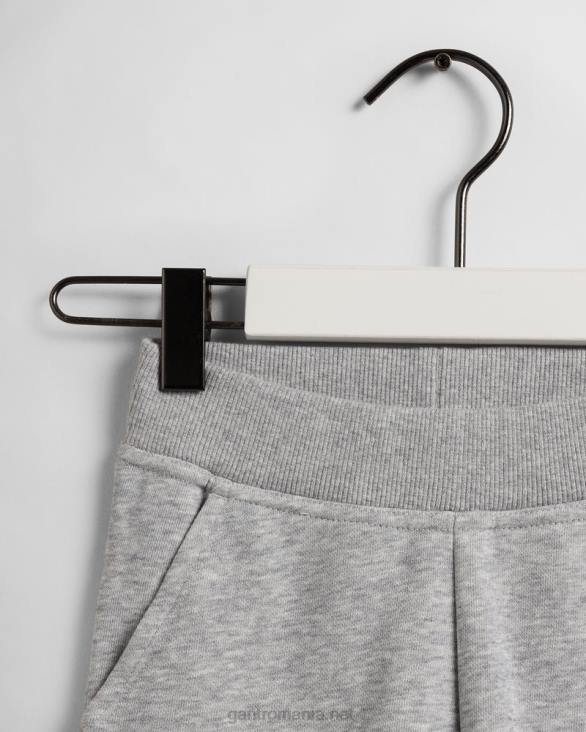 pantaloni de trening originali pentru baieti 888T830 melange gri deschis GANT tineret