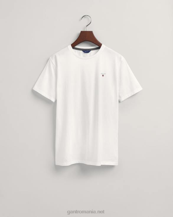 tricou original pentru adolescenți 888T803 alb GANT tineret