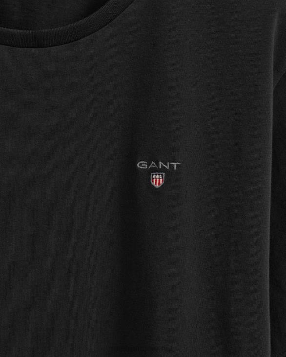 tricou original pentru adolescenți 888T817 negru GANT tineret