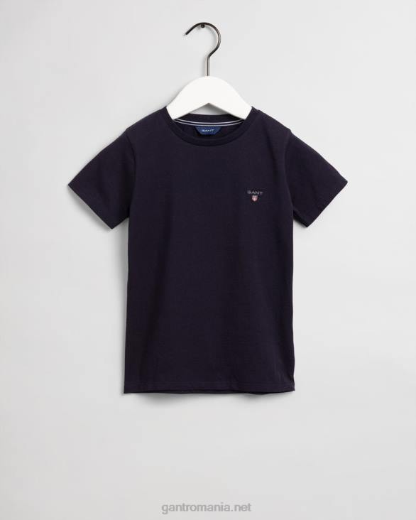 tricou original pentru copii 888T806 albastru de seară GANT tineret