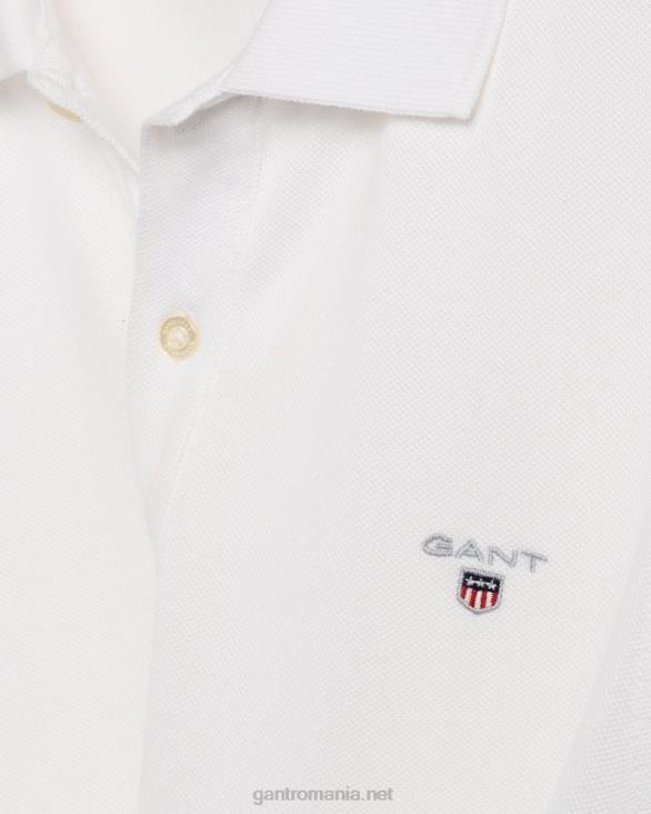 tricou polo original pentru adolescenți 888T809 alb GANT tineret