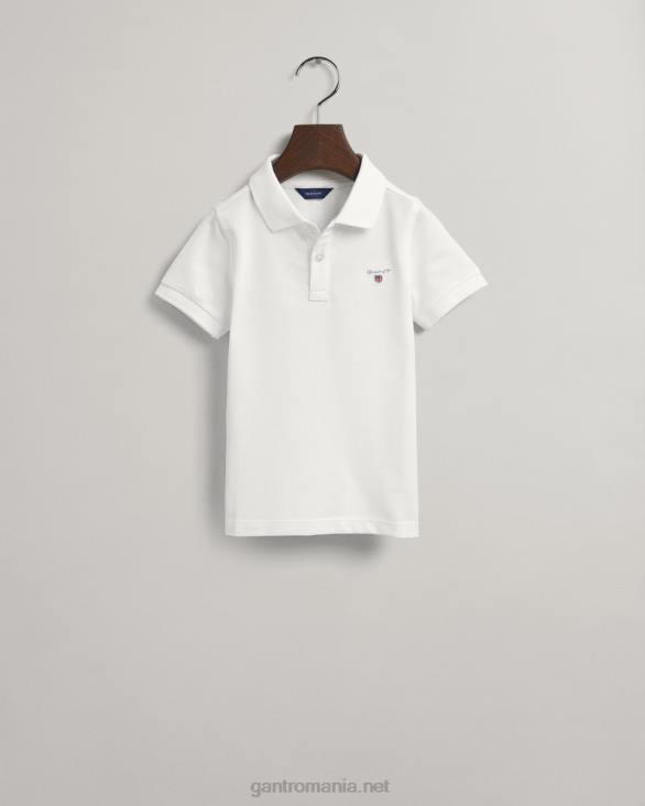 tricou polo original piqué pentru copii 888T812 alb GANT tineret